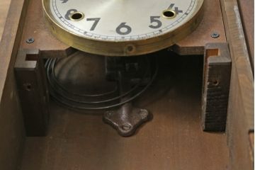 和製アンティーク　Meiji(明治時計社)　大正ロマンな雰囲気たっぷりの振り子時計(柱時計、古時計、掛け時計)(R-078922)