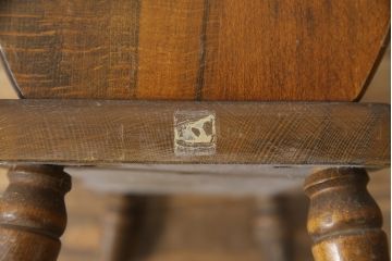 和製ビンテージ　飛騨産業　キツツキマーク　挽物のデザインがおしゃれなマガジンラック(本立て、収納、ヴィンテージ)(R-078927)
