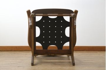中古　飛騨産業　キツツキ　穂高シリーズ　シックで優雅な雰囲気漂う1人掛けソファ(アームチェア、一人掛け)(R-078928)
