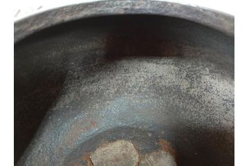 時代物　健仁松堂　斑紫銅蓋　透木釜　時を重ねた味わいのある羽釜(釜、湯釜、湯沸かし、煎茶道具、茶道具、共箱付き)(R-078930)