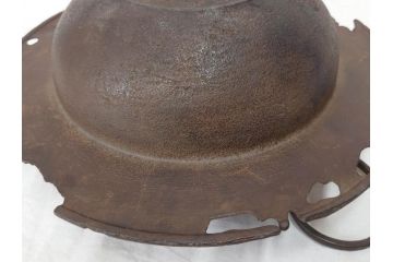 時代物　健仁松堂　斑紫銅蓋　透木釜　時を重ねた味わいのある羽釜(釜、湯釜、湯沸かし、煎茶道具、茶道具、共箱付き)(R-078930)