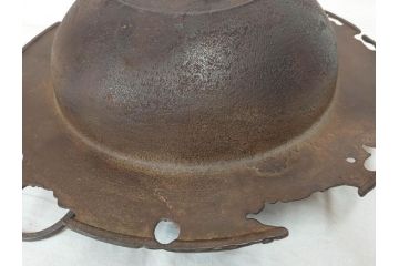 時代物　健仁松堂　斑紫銅蓋　透木釜　時を重ねた味わいのある羽釜(釜、湯釜、湯沸かし、煎茶道具、茶道具、共箱付き)(R-078930)