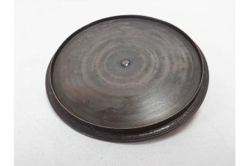 時代物　健仁松堂　斑紫銅蓋　透木釜　時を重ねた味わいのある羽釜(釜、湯釜、湯沸かし、煎茶道具、茶道具、共箱付き)(R-078930)