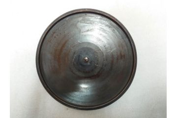 時代物　健仁松堂　斑紫銅蓋　透木釜　時を重ねた味わいのある羽釜(釜、湯釜、湯沸かし、煎茶道具、茶道具、共箱付き)(R-078930)