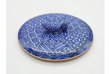 陶匠 高野昭阿弥　和楽庵　京焼　色絵祥瑞　唐子の図　意匠を凝らした水指(瓢箪、瓢形、腰捻、水差、茶道具、煎茶道具、共箱付き)(R-078931)