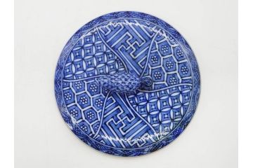 陶匠 高野昭阿弥　和楽庵　京焼　色絵祥瑞　唐子の図　意匠を凝らした水指(瓢箪、瓢形、腰捻、水差、茶道具、煎茶道具、共箱付き)(R-078931)