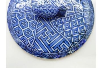 陶匠 高野昭阿弥　和楽庵　京焼　色絵祥瑞　唐子の図　意匠を凝らした水指(瓢箪、瓢形、腰捻、水差、茶道具、煎茶道具、共箱付き)(R-078931)