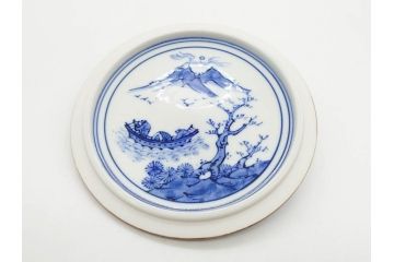 陶匠 高野昭阿弥　和楽庵　京焼　色絵祥瑞　唐子の図　意匠を凝らした水指(瓢箪、瓢形、腰捻、水差、茶道具、煎茶道具、共箱付き)(R-078931)