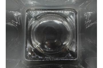 アンティーク雑貨　当時物　デッドストック　アルミ蓋　多種多様の使い道ができるガラス瓶(角型、角瓶、キャニスター、ガラスビン、菓子瓶、硝子、フタ付き、小物入れ、ディスプレイ雑貨、古道具、店舗什器)(R-078935)