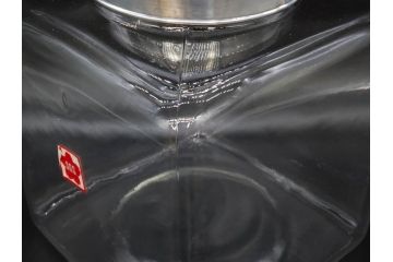 アンティーク雑貨　当時物　デッドストック　アルミ蓋　どこか懐かしさを感じるガラス瓶(角型、角瓶、キャニスター、ガラスビン、菓子瓶、硝子、フタ付き、小物入れ、ディスプレイ雑貨、古道具、店舗什器)(R-078937)