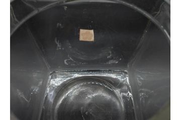 アンティーク雑貨　当時物　デッドストック　アルミ蓋　どこか懐かしさを感じるガラス瓶(角型、角瓶、キャニスター、ガラスビン、菓子瓶、硝子、フタ付き、小物入れ、ディスプレイ雑貨、古道具、店舗什器)(R-078937)