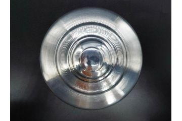 アンティーク雑貨　当時物　デッドストック　アルミ蓋　シンプルでお部屋になじみやすいガラス瓶2点セット(角型、角瓶、キャニスター、ガラスビン、菓子瓶、硝子、フタ付き、小物入れ、ディスプレイ雑貨、古道具、店舗什器)(R-078938)