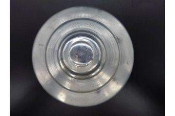 アンティーク雑貨　当時物　デッドストック　アルミ蓋　お部屋の雰囲気によく馴染むガラス瓶2点セット(角型、角瓶、キャニスター、ガラスビン、菓子瓶、硝子、フタ付き、小物入れ、ディスプレイ雑貨、古道具、店舗什器)(R-078939)