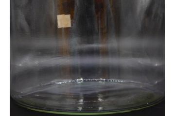 昭和初期　当時物　レトロな雰囲気漂うガラスビン(ガラス瓶、硝子、フラワーベース、花瓶、花入、花生、花器、水槽、金魚鉢、S.G.S)(R-078940