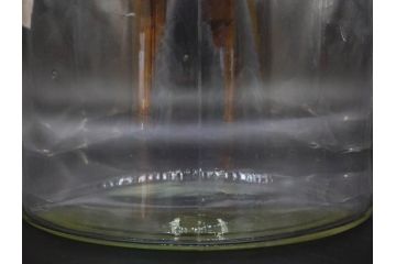 昭和初期　当時物　どんなお部屋にも合わせやすいガラスビン(ガラス瓶、硝子、フラワーベース、花瓶、花入、花生、花器、水槽、金魚鉢、S.G.S)(R-078941)
