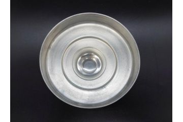 アンティーク雑貨　当時物　デッドストック　アルミ蓋　シンプルで使いやすいガラス瓶2点セット(角型、角瓶、キャニスター、ガラスビン、菓子瓶、硝子、フタ付き、小物入れ、ディスプレイ雑貨、古道具、店舗什器)(R-078942)