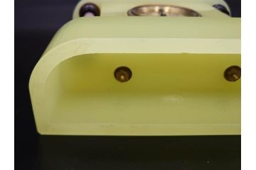 ジャンク品　昭和初期　東洋時計株式会社(TOYO CLOCK FACTORY)　ゼンマイ式　雄々しいライオンの装飾から威厳を感じる置時計(ウランガラス、ライオン、獅子、日本製)(R-078945)　
