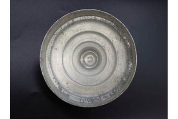 アンティーク雑貨　当時物　デッドストック　アルミ蓋　様々な用途に使えるガラス瓶3個セット(角型、角瓶、キャニスター、ガラスビン、菓子瓶、硝子、フタ付き、小物入れ、ディスプレイ雑貨、古道具、店舗什器)(R-078947)