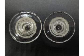 昭和初期　当時物　未使用　ロート　シャーレ　薬瓶　蓋付きガラス瓶　時代がかった味のあるガラス瓶など10個セット(ペトリ皿、メディシンボトル、実験器具、じょうご、漏斗、硝子、ビン、NAGAOKAGARASU&CO)(R-078948)