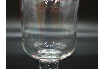 大正〜昭和初期　当時物　レトロな雰囲気が漂う赤縁氷コップ2客セット(グラス、吹きガラス、和ガラス、硝子)(R-078949)