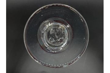 大正〜昭和初期　当時物　レトロな雰囲気が漂う赤縁氷コップ2客セット(グラス、吹きガラス、和ガラス、硝子)(R-078949)