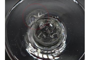 大正〜昭和初期　当時物　レトロな雰囲気が漂う赤縁氷コップ2客セット(グラス、吹きガラス、和ガラス、硝子)(R-078949)