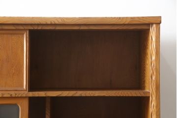 和製ビンテージ　美品　屋久杉　優しい色合いと杢目が魅力的な茶箪笥(茶タンス、収納棚、戸棚、茶棚、飾り棚、キャビネット、ヴィンテージ)(定価約30万円)(R-078956)