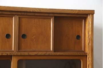 和製ビンテージ　美品　屋久杉　優しい色合いと杢目が魅力的な茶箪笥(茶タンス、収納棚、戸棚、茶棚、飾り棚、キャビネット、ヴィンテージ)(定価約30万円)(R-078956)