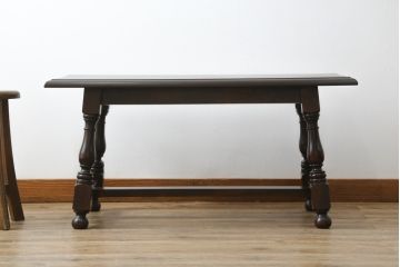 中古　美品　松本民芸家具　特注品　和洋折衷な雰囲気のお部屋と相性の良いセンターテーブル(ローテーブル、リビングテーブル)(R-078960)