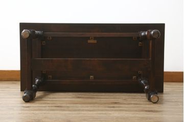 中古　美品　松本民芸家具　特注品　和洋折衷な雰囲気のお部屋と相性の良いセンターテーブル(ローテーブル、リビングテーブル)(R-078960)