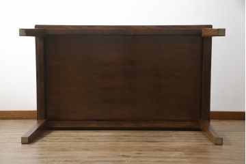 中古　美品　軽井沢彫り 贅沢な総彫り仕上げのダイニングテーブル(4人掛け、6人掛け、食卓)(定価約80万円)(R-078963)
