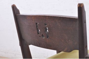 中古　神戸洋家具　永田良介商店　大正ロマンインテリアにおすすめなアームチェア(1人掛け、シングルソファ、一人掛け、1Pソファ、椅子、いす)(R-078966)