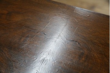 イギリスアンティーク　ウォルナット材の落ち着いた色味が素敵な猫脚コンソールデスク　(R-078971)