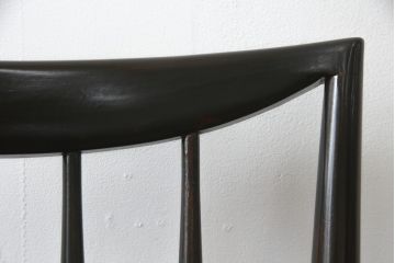和製ビンテージ　松本民芸家具　220F型　シックな佇まいが魅力的なチェア(ダイニングチェア、板座チェア、椅子、イス、ヴィンテージ)(定価約12万円)(R-078979)
