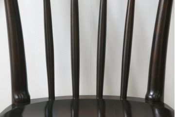 和製ビンテージ　松本民芸家具　220F型　シックな佇まいが魅力的なチェア(ダイニングチェア、板座チェア、椅子、イス、ヴィンテージ)(定価約12万円)(R-078979)