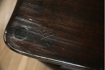 和製ビンテージ　松本民芸家具　220F型　シックな佇まいが魅力的なチェア(ダイニングチェア、板座チェア、椅子、イス、ヴィンテージ)(定価約12万円)(R-078979)