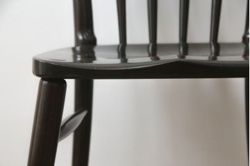 和製ビンテージ　松本民芸家具　220F型　シックな佇まいが魅力的なチェア(ダイニングチェア、板座チェア、椅子、イス、ヴィンテージ)(定価約12万円)(R-078979)
