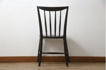 和製ビンテージ　松本民芸家具　220F型　シックな佇まいが魅力的なチェア(ダイニングチェア、板座チェア、椅子、イス、ヴィンテージ)(定価約12万円)(R-078979)