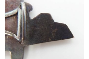 アンティーク　金工　螺鈿細工で装飾された華やかな犬張子の帯留(犬張り子、和装小物、着物道具、帯留め、狛犬、毬、扇子)(R-078990)