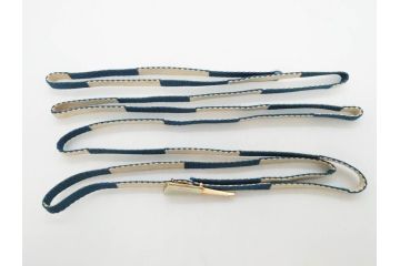 アンティーク　京都巴　K18(18金)　扇型　オパールの輝きが際立つ帯留・帯締めセット(帯留め、扇子、着物道具、和装小物、アクセサリー、ケース付き)(R-078994)