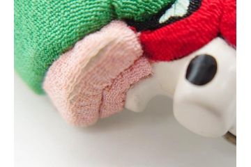 アンティーク　木目込　奴と犬　細部まで丁寧に作られた可愛らしい帯留・帯締めセット(木目込み、犬張子、奴さん、犬張り子、やっこさん、ブローチ、帯留め、春山、正月、着物道具、和装小物、アクセサリー、ケース付き)(R-078995)