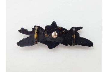 アンティーク　彫金　緻密に彫られた和のデザインが見事な帯留4点セット(在銘作家物、弘光、菊、花、撫子、なでしこ、鶴、ツル、鳥、兜、ブローチ、着物道具、和装小物、アクセサリー)(R-078996)
