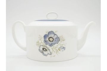 イギリス　WEDGWOOD(ウェッジウッド)　Susie Cooper(スージー・クーパー)　GLEN MIST(グレンミスト)　ティータイムを充実させるティーポッド&クリーマー(花、フラワー、ミルクジャー、ミルクポット、磁器、洋食器、ボーンチャイナ、英国)(R-079006)