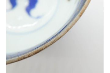 江戸〜明治期　古伊万里　こうもり　約11cm　3.6寸　繊細な絵付けに匠の技が感じられる蓋付き茶碗3客セット(花、蝙蝠、色絵染付、蓋茶碗、金彩、金襴手、器、どんぶり、陶器、和食器、三寸六分)(R-079010)
