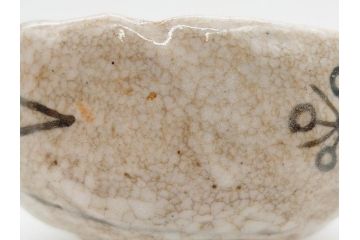 大正期　加藤春二　好五宝茶碗　約13cm　4.1寸　素朴で優しい味わいを感じる抹茶碗(葵窯、円能斎書付き、家元花押、瀬戸、茶道具、茶陶、和食器、共布、共箱付き、四寸一分)(R-079012)
