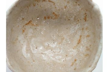 大正期　加藤春二　好五宝茶碗　約13cm　4.1寸　素朴で優しい味わいを感じる抹茶碗(葵窯、円能斎書付き、家元花押、瀬戸、茶道具、茶陶、和食器、共布、共箱付き、四寸一分)(R-079012)
