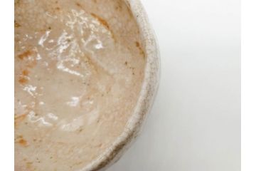大正期　加藤春二　好五宝茶碗　約13cm　4.1寸　素朴で優しい味わいを感じる抹茶碗(葵窯、円能斎書付き、家元花押、瀬戸、茶道具、茶陶、和食器、共布、共箱付き、四寸一分)(R-079012)