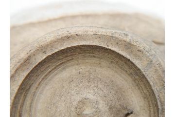 大正期　加藤春二　好五宝茶碗　約13cm　4.1寸　素朴で優しい味わいを感じる抹茶碗(葵窯、円能斎書付き、家元花押、瀬戸、茶道具、茶陶、和食器、共布、共箱付き、四寸一分)(R-079012)