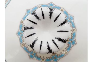 イギリス　WEDGWOOD(ウェッジウッド)　FLORENTINE TURQUOISE(フロレンティーン ターコイズ)　クラシックなデザインの気品あふれるチュリーン(グロテスク文様、フルーツ、果物、チューリン、スープボウル、ふかひれ皿、ポット、蓋付き、洋食器、英国)(R-079013)