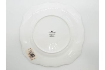 イギリス　WEDGWOOD(ウェッジウッド)　FLORENTINE TURQUOISE(フロレンティーン ターコイズ)　フォーマルで食卓が華やぐスーププレート2枚&スクエアプレート1枚セット(グロテスク文様、フルーツ、果物、スープ皿、変形皿、洋食器、英国)(R-079015)